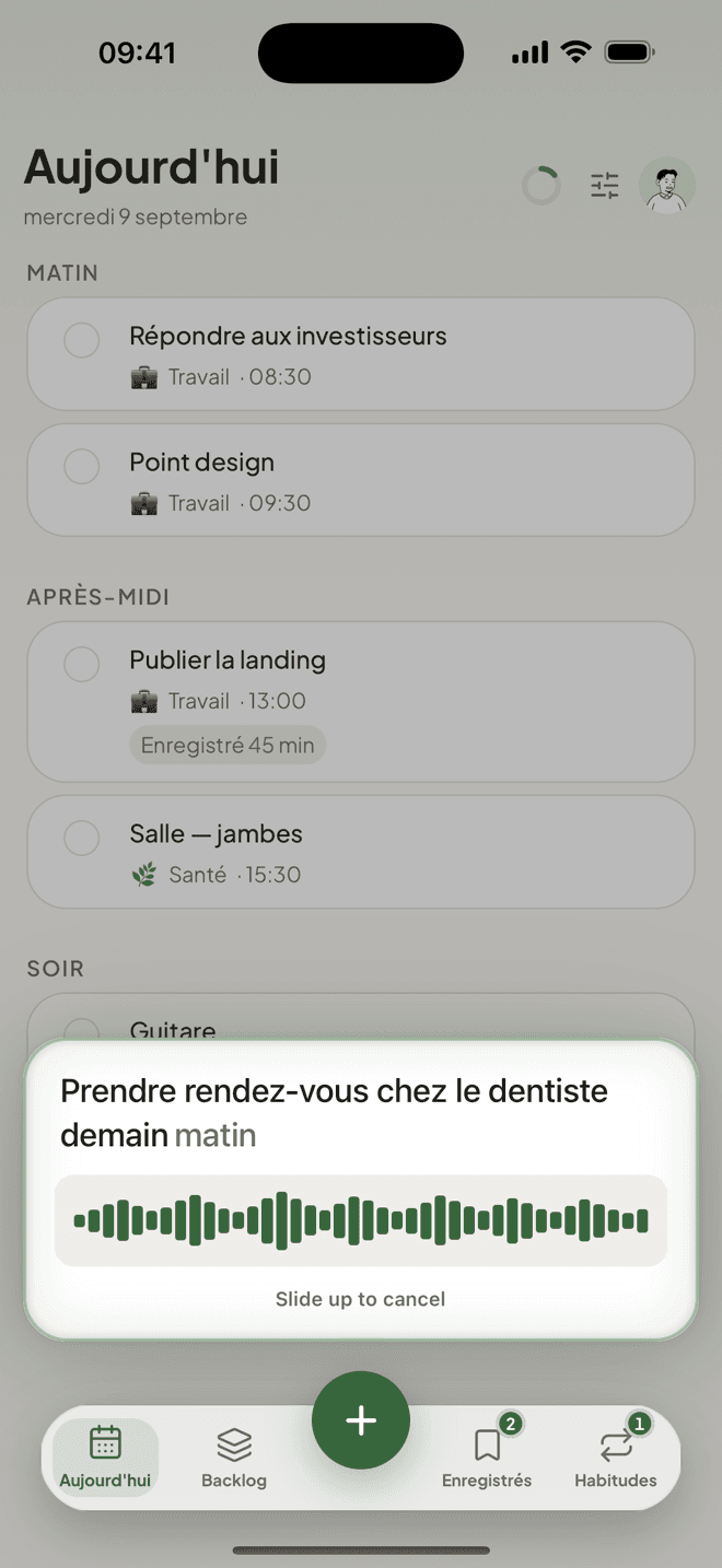 Taski écoute une tâche dictée et la transforme en activité